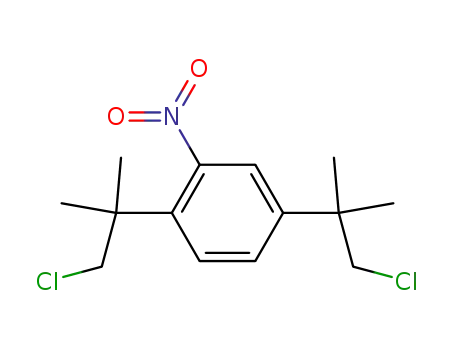 Molecular Structure of 114093-01-5 (Benzene, 1,4-bis(2-chloro-1,1-dimethylethyl)-2-nitro-)