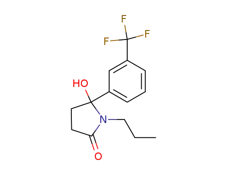 Molecular Structure of 93061-24-6 (5-hydroxy-1-propyl-5-[3-(trifluoromethyl)phenyl]pyrrolidin-2-one)