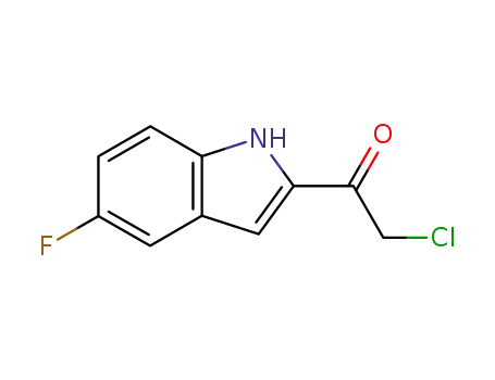 Molecular Structure of 115027-02-6 (Ethanone, 2-chloro-1-(5-fluoro-1H-indol-2-yl)- (9CI))