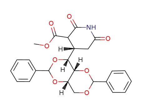 3-Piperidinecarboxylic acid,
2,6-dioxo-4-(tetrahydro-2,6-diphenyl[1,3]dioxino[5,4-d]-1,3-dioxin-4-yl)-,
methyl ester