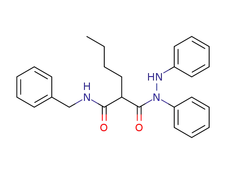 Molecular Structure of 76383-73-8 (2-(N,N'-Diphenyl-hydrazinocarbonyl)-hexanoic acid benzylamide)