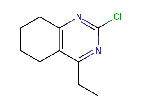 Molecular Structure of 83939-61-1 (Quinazoline, 2-chloro-4-ethyl-5,6,7,8-tetrahydro-)