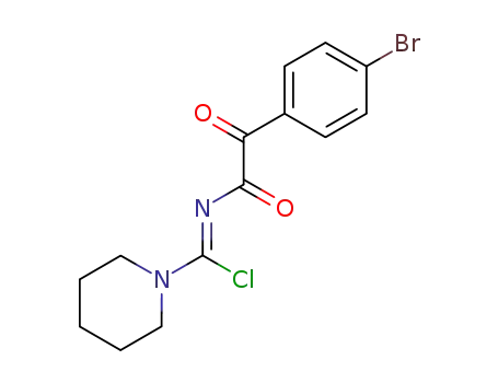 Molecular Structure of 104132-57-2 (1-Piperidinecarboximidoyl chloride, N-[(4-bromophenyl)oxoacetyl]-)