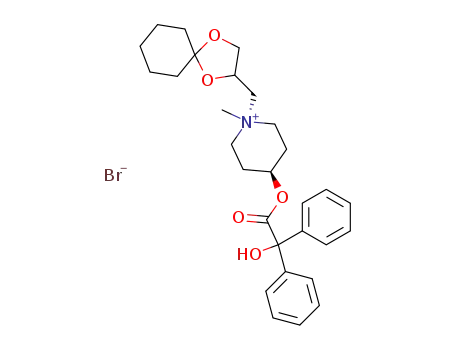trans 4-benziloyloxy-1-methyl-1-(2,2-pentamethylene-1,3-dioxolan-4-ylmethyl)piperidinium bromide