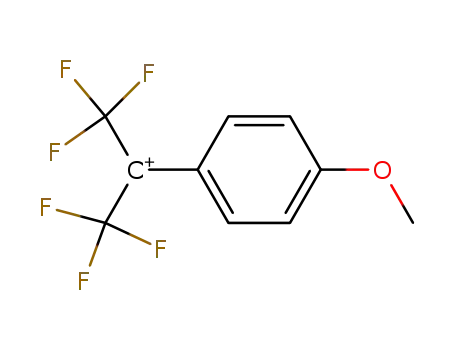 Molecular Structure of 150935-10-7 (Ethylium, 2,2,2-trifluoro-1-(4-methoxyphenyl)-1-(trifluoromethyl)-)