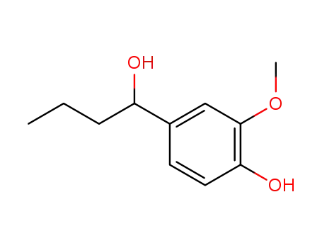 Molecular Structure of 114515-48-9 (Benzenemethanol, 4-hydroxy-3-methoxy-a-propyl-)