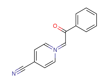 Molecular Structure of 25357-51-1 (Pyridinium, 4-cyano-, 2-oxo-2-phenylethylide)