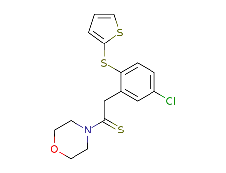 2-{5-Chloro-2-[(thiophen-2-yl)sulfanyl]phenyl}-1-(morpholin-4-yl)ethane-1-thione