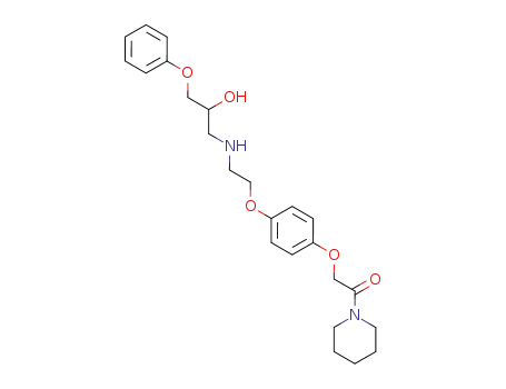 Molecular Structure of 115656-22-9 (Piperidine,
1-[[4-[2-[(2-hydroxy-3-phenoxypropyl)amino]ethoxy]phenoxy]acetyl]-)