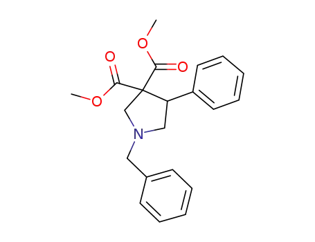 Molecular Structure of 98892-66-1 (3,3-Pyrrolidinedicarboxylic acid, 4-phenyl-1-(phenylmethyl)-, dimethyl
ester)