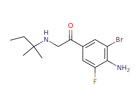 Molecular Structure of 783246-62-8 (1-(4-Amino-3-bromo-5-fluoro-phenyl)-2-(1,1-dimethyl-propylamino)-ethanone)