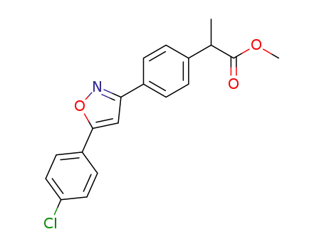 Benzeneacetic acid, 4-(5-(4-chlorophenyl)-3-isoxazolyl)-alpha-methyl-, methyl ester