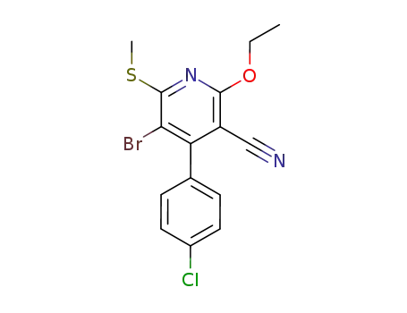 3-Pyridinecarbonitrile,
5-bromo-4-(4-chlorophenyl)-2-ethoxy-6-(methylthio)-