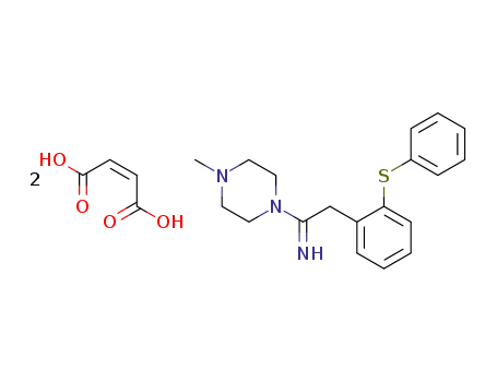 Molecular Structure of 117596-43-7 ((1Z)-1-(4-methylpiperazin-1-yl)-2-[2-(phenylsulfanyl)phenyl]ethanimine di[(2E)-but-2-enedioate])