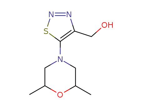 Molecular Structure of 370590-45-7 (1,2,3-Thiadiazole-4-methanol, 5-(2,6-dimethyl-4-morpholinyl)-)