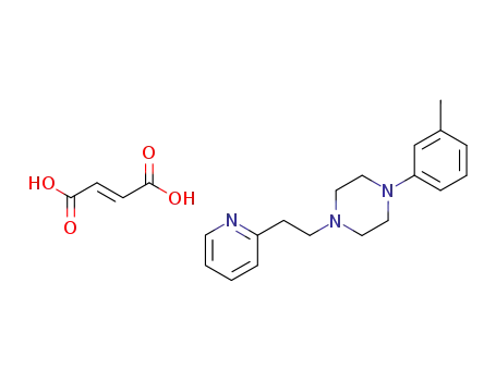 Molecular Structure of 90125-93-2 (Piperazine, 1-(3-methylphenyl)-4-[2-(2-pyridinyl)ethyl]-,
(2E)-2-butenedioate (1:1))