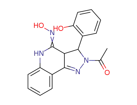 2-acetyl-3-(2-hydroxy-phenyl)-2,3,3a,5-tetrahydro-pyrazolo[4,3-<i>c</i>]quinolin-4-one oxime