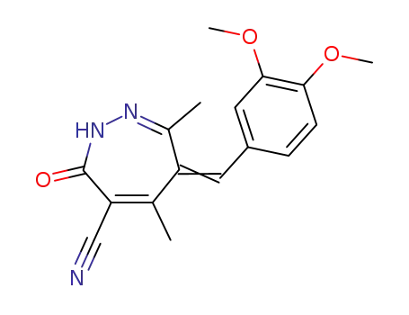 4-(3,4-dimethoxybenzylidene)-4,7-dihydro-3,5-dimethyl-7-oxo-1H-1,2-diazepine-6-carbonitrile