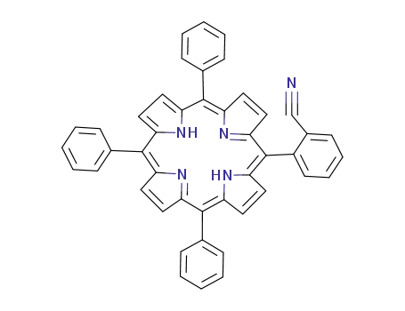 Molecular Structure of 130557-53-8 (5-(o-cyanophenyl)-10,15,20-triphenylporphyrin)
