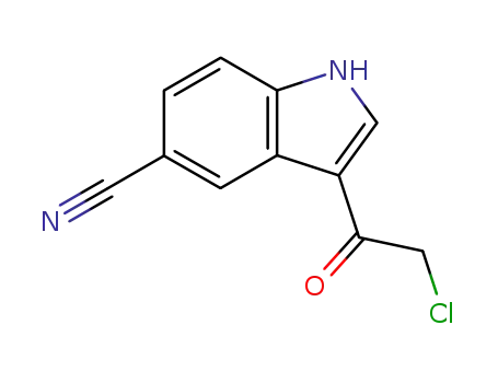 1H-인돌-5-카르보니트릴, 3-(클로로아세틸)-(9CI)