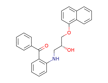 Methanone, [2-[[2-hydroxy-3-(1-naphthalenyloxy)propyl]amino]phenyl]phenyl-, (R)-