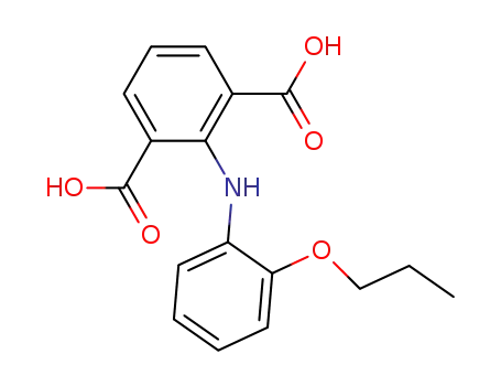 Molecular Structure of 106589-00-8 (2-<N-<2-(propyloxy)phenyl>amino>isophthalic acid)