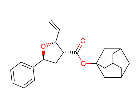 (+/-)-(2S<sup>*</sup>,4R<sup>*</sup>,5R<sup>*</sup>)-tetrahydro-4-(carbo-1-admantoxy)-2-phenyl-5-vinylfuran
