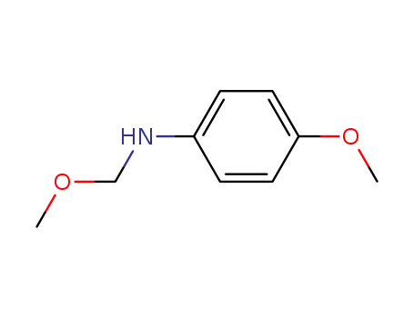 Molecular Structure of 88919-95-3 (Benzenamine, 4-methoxy-N-(methoxymethyl)-)