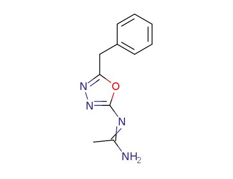 Molecular Structure of 132380-93-9 (N-(5-benzyl-1,3,4-oxadiazol-2-yl) acetamidine)