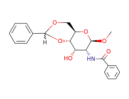 Molecular Structure of 96622-49-0 (4,6-Benzyliden-N-benzoyl-methyl-β-D-allosaminid)