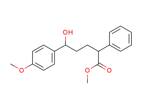 methyl 5-hydroxy-5-(4-methoxyphenyl)-2-phenylpentanoate