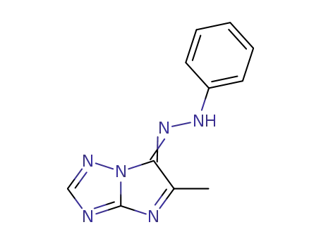 Molecular Structure of 87287-57-8 ((6E)-5-methyl-6-(phenylhydrazono)-6H-imidazo[1,2-b][1,2,4]triazole)