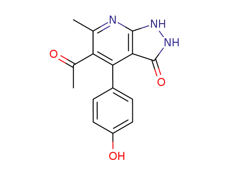 5-acetyl-1,2-dihydro-4-(4-hydroxyphenyl)-6-methyl-3H-pyrazolo<3,4-b>pyridin-3-one