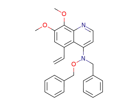 4-<benzyl(benzyloxy)amino>-5-ethenyl-7,8-dimethoxyquinoline