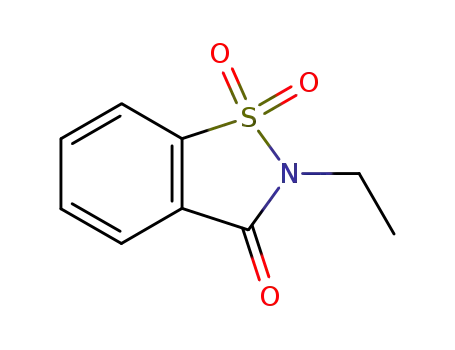 Molecular Structure of 18712-20-4 (2-ethyl-1,2-benzothiazol-3(2H)-one 1,1-dioxide)