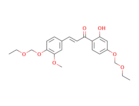Molecular Structure of 128837-31-0 (4,4'-Di(ethoxymethoxy)-2'-hydroxy-3-methoxychalkone)