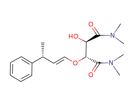 Molecular Structure of 106059-08-9 ((2R,3R)-2-Hydroxy-N<sup>1</sup>,N<sup>1</sup>,N<sup>4</sup>,N<sup>4</sup>-tetramethyl-3-((E)-(R)-3-phenyl-but-1-enyloxy)-succinamide)