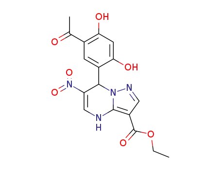 7-(5-Acetyl-2,4-dihydroxy-phenyl)-6-nitro-4,7-dihydro-pyrazolo[1,5-a]pyrimidine-3-carboxylic acid ethyl ester