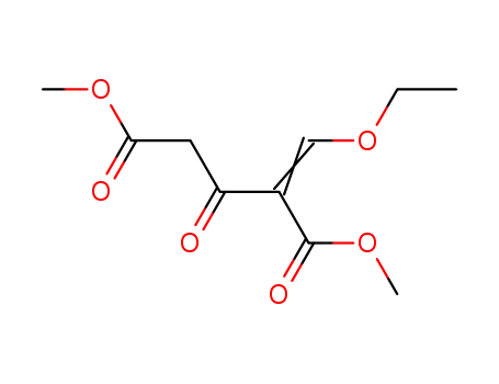 Molecular Structure of 61043-19-4 (Pentanedioic acid, 2-(ethoxymethylene)-3-oxo-, dimethyl ester)