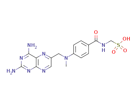 Molecular Structure of 113811-45-3 ([[4-[(2,4-diaminopteridin-6-yl)methyl-methyl-amino]benzoyl]amino]methanesulfonic acid)