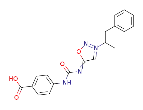 Molecular Structure of 78915-40-9 (4-({[3-(1-methyl-2-phenylethyl)-1,2,3-oxadiazol-3-ium-5-yl]carbamoyl}amino)benzoate)