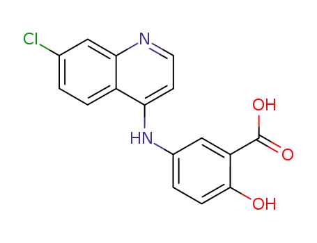 Molecular Structure of 114259-73-3 (Benzoic acid, 5-[(7-chloro-4-quinolinyl)amino]-2-hydroxy-)