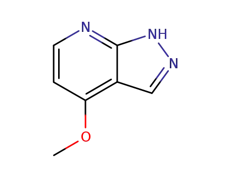 Molecular Structure of 119368-03-5 (1H-Pyrazolo[3,4-b]pyridine,4-methoxy-(9CI))