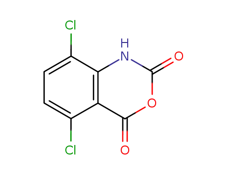 Molecular Structure of 144155-85-1 (2H-3,1-Benzoxazine-2,4(1H)-dione, 5,8-dichloro-)