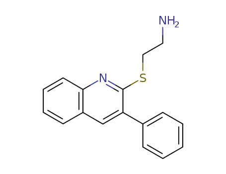 Molecular Structure of 110487-07-5 (Ethanamine, 2-[(3-phenyl-2-quinolinyl)thio]-)