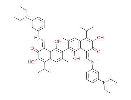 Gossypol bis-m-diethylaminophenylimine