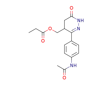 Molecular Structure of 110766-31-9 ({3-[4-(acetylamino)phenyl]-6-oxo-1,4,5,6-tetrahydropyridazin-4-yl}methyl propanoate)