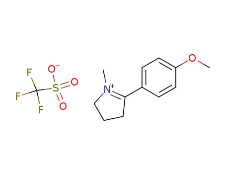 Molecular Structure of 111399-26-9 (1-methyl-2-(4-methoxyphenyl)-1-pyrrolinium trifluoromethanesulfonate)