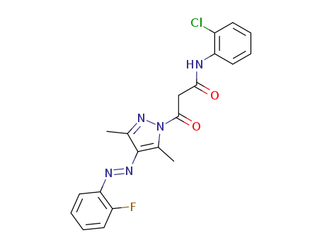 N-(2-Chloro-phenyl)-3-[4-(2-fluoro-phenylazo)-3,5-dimethyl-pyrazol-1-yl]-3-oxo-propionamide