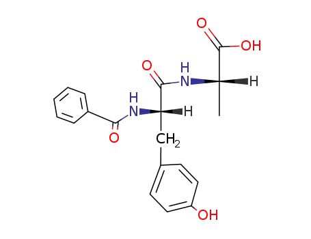 Molecular Structure of 76264-09-0 (N-(N-Benzoyl-L-tyrosyl)-L-alanine)